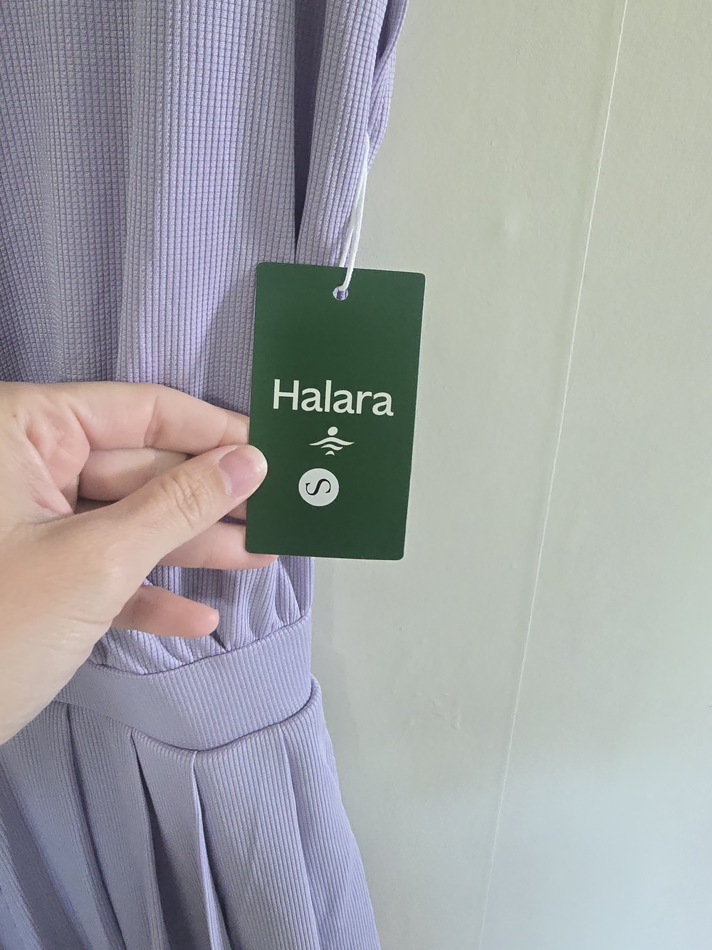 HALARA Lavender V-Neck Wide-Leg Jumpsuit - Picture 6 of 7